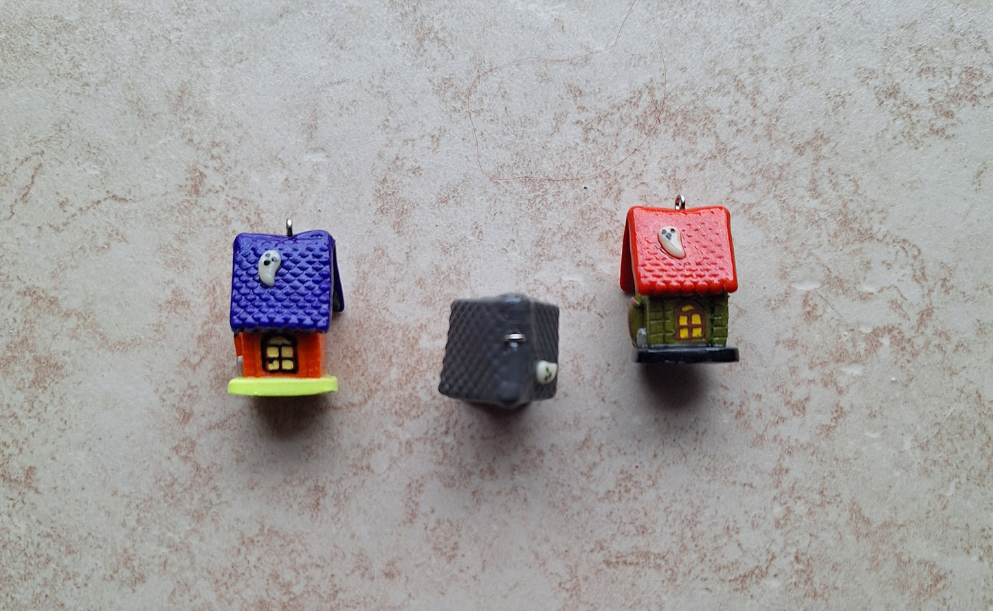 Kawaii 3d haunted house charms / polymer clay 3d halloween charms / spooky house fall garden charms / haunted house charms jewelry