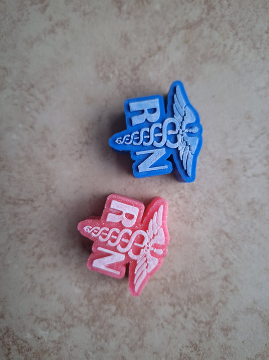 3D printed blue pink nurse straw buddy charm tumbler accessories / tumbler charm straw buddy / RN straw topper charm