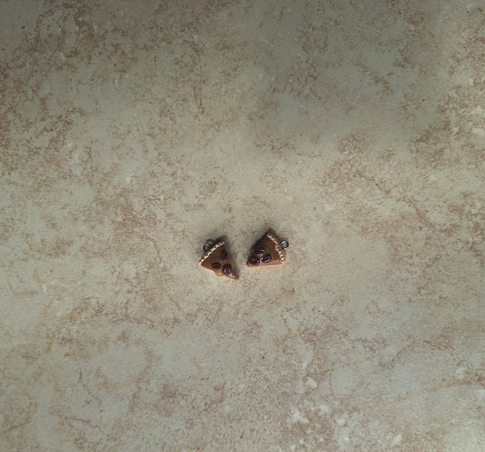 Kawaii pecan pie dessert charm set / polymer clay Thanksgiving charms / Christmas jewelry charms / kawaii miniature food stitch marker