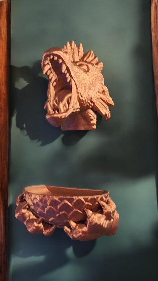 3D printed dragon head key holder organizer / wall mount coat hanger / 3d printed dragon wall Home decor key hook coat rack