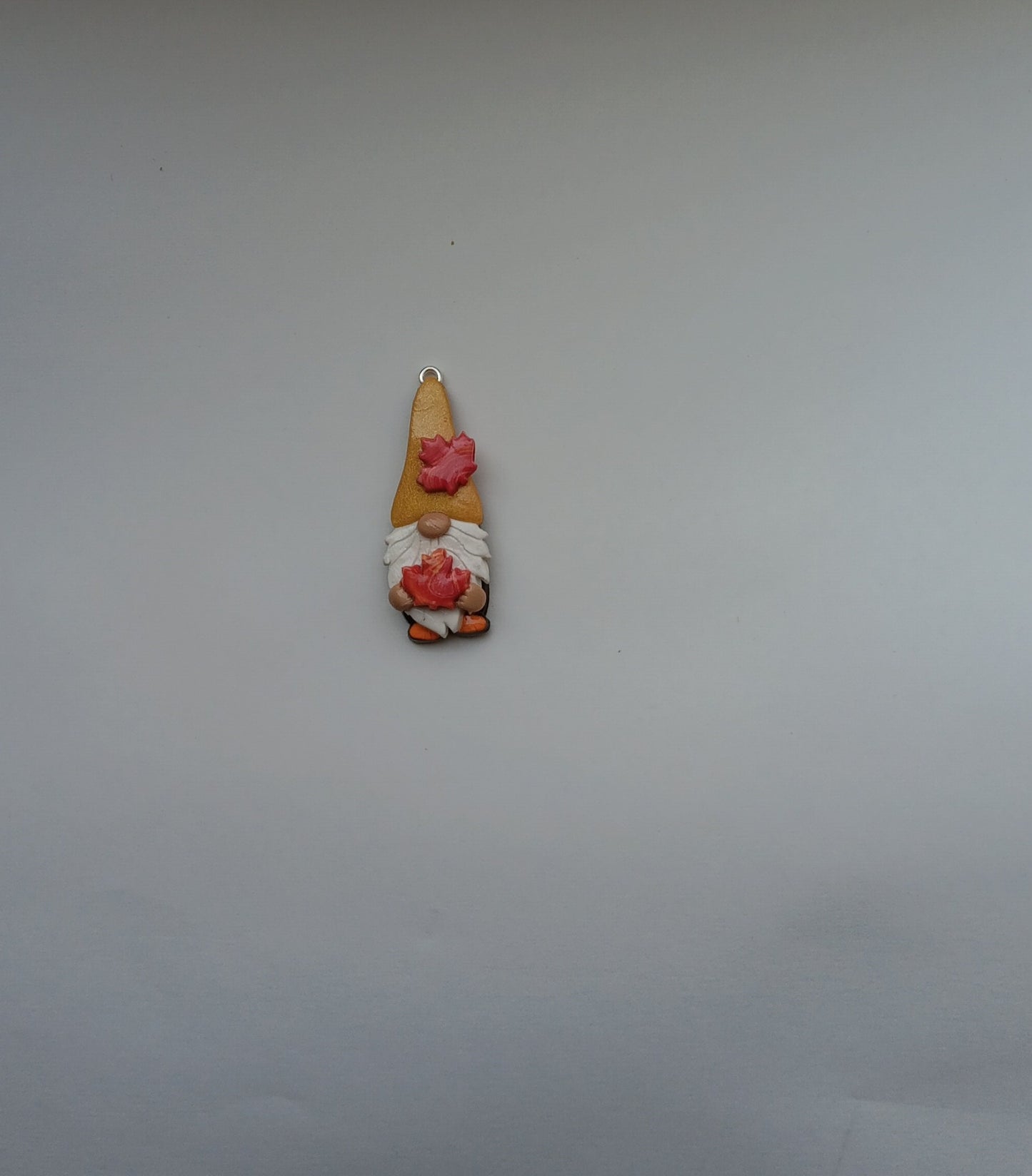 Kawaii thanksgiving gnome charms / polymer clay gnome charms / kawaii fall maple leaf charms / fall leaf gnome charms jewelry stitch marker
