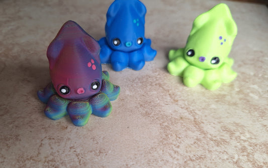 3D articulated squidget squid fidget / 3d printed squid octopus / 3d printed animals octo figurine knick knack Fidget spinner