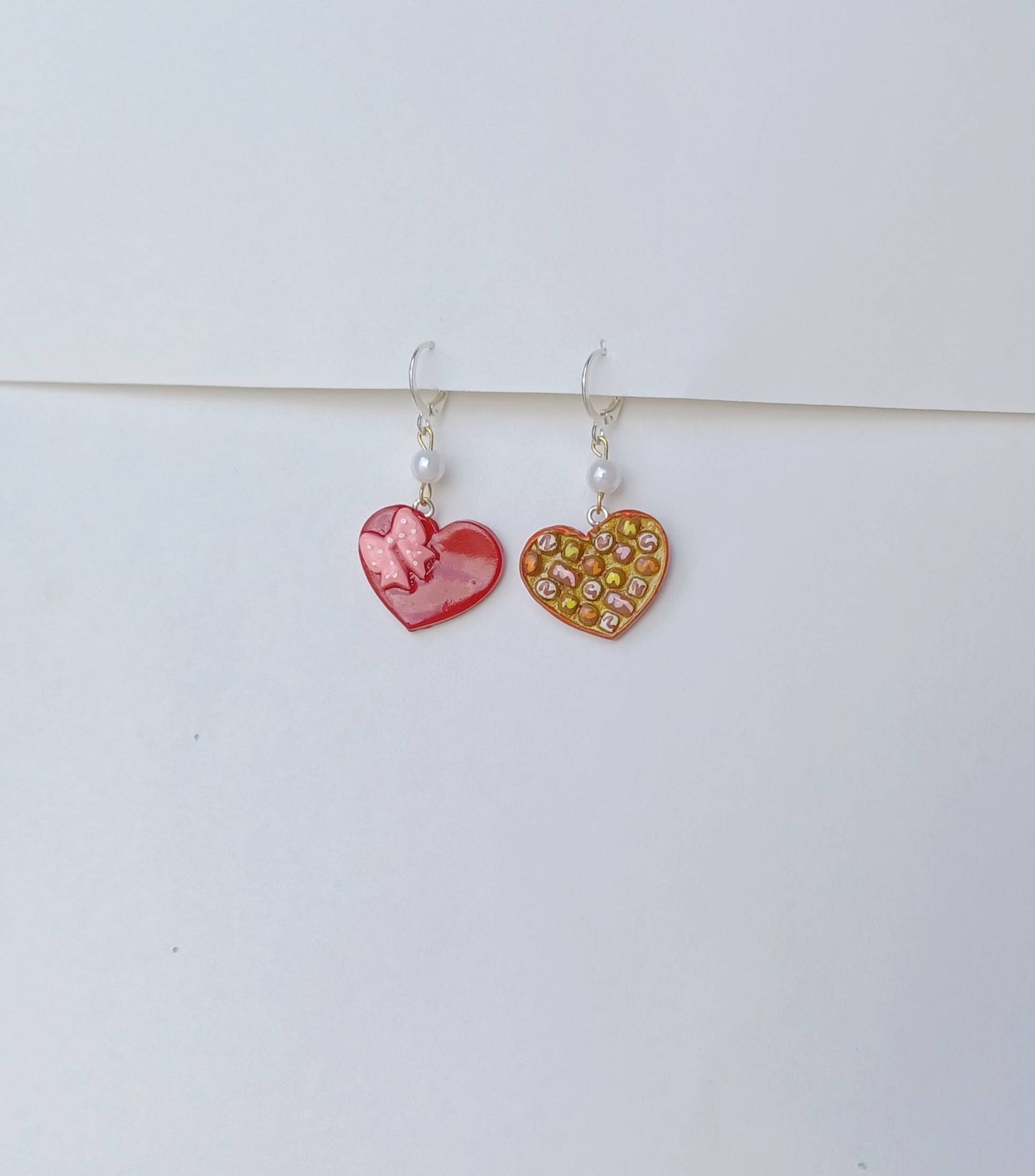 Kawaii valentine earrings / polymer clay valentine chocolate heart earrings / kawaii heart jewelry / valentine chocolate box