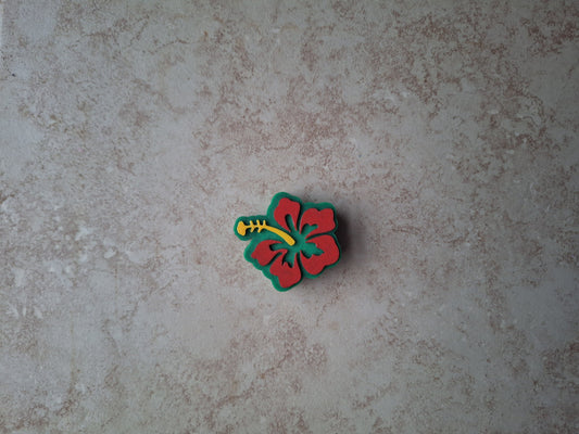 3D printed red hibiscus flower straw buddy charm tumbler accessories / tumbler charm straw buddy / beach tropical flower straw topper charm