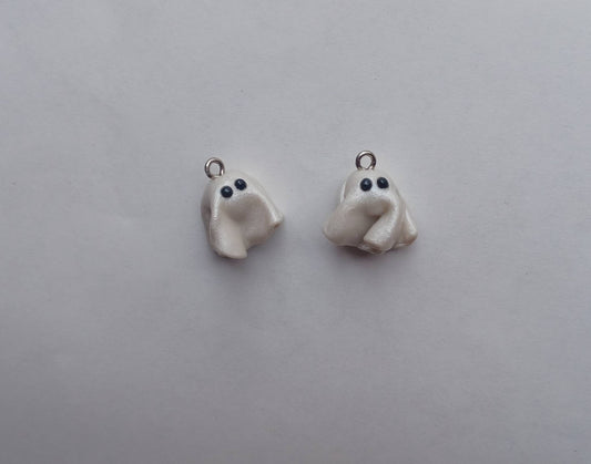 Kawaii sheet ghost charms / polymer clay ghost Halloween charms / kawaii Halloween holiday jewelry / kawaii Halloween charms / ghost sheet