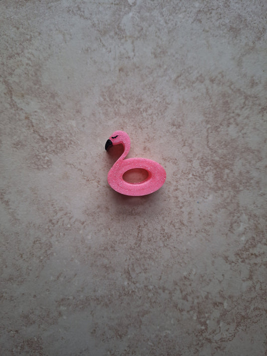 3D printed pink flamingo floatie straw buddy charm tumbler accessories / tumbler charm straw buddy / beach flamingo straw topper charm