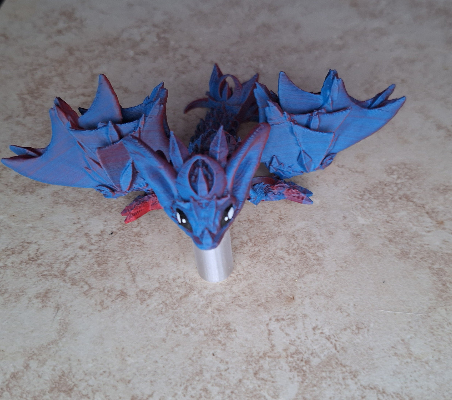 3D articulated nightwing dragon straw cap / 3d printed dragon animals / bat night wing tadling straw topper cover Fidget figurines