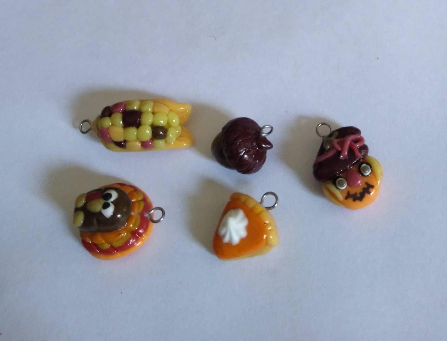Thanksgiving charms set / polymer clay Thanksgiving charms / Christmas jewelry charms / holiday charms