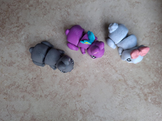 3D articulated bunny rabbit / 3d printed bunnies / 3d printed animals figurine knick knack Fidget easter decor