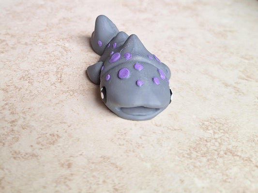 3D articulated kawaii whale shark / 3d printed shark / 3d printed animals whale shark figurine knick knack Fidget