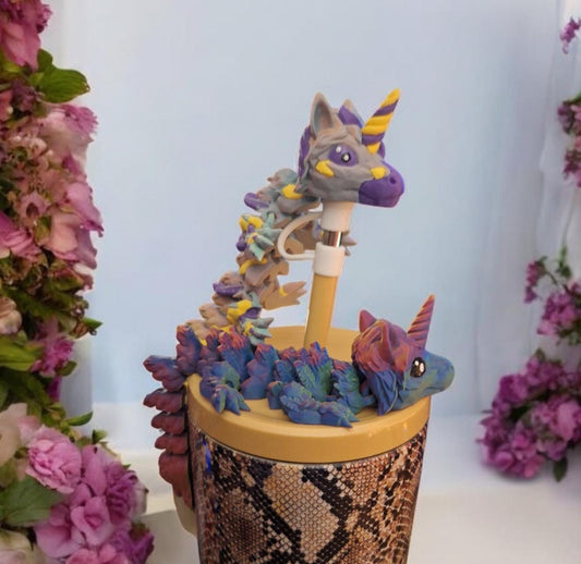 3D articulated rainbow alicorn baby dragon / 3d printed alicorn dragon animals desk pet Fidget figure