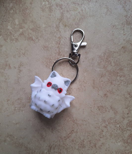 3D articulated bobble head bat / 3d printed bat keychain / 3d printed animals halloween spooky bat figurine knick knack Fidget