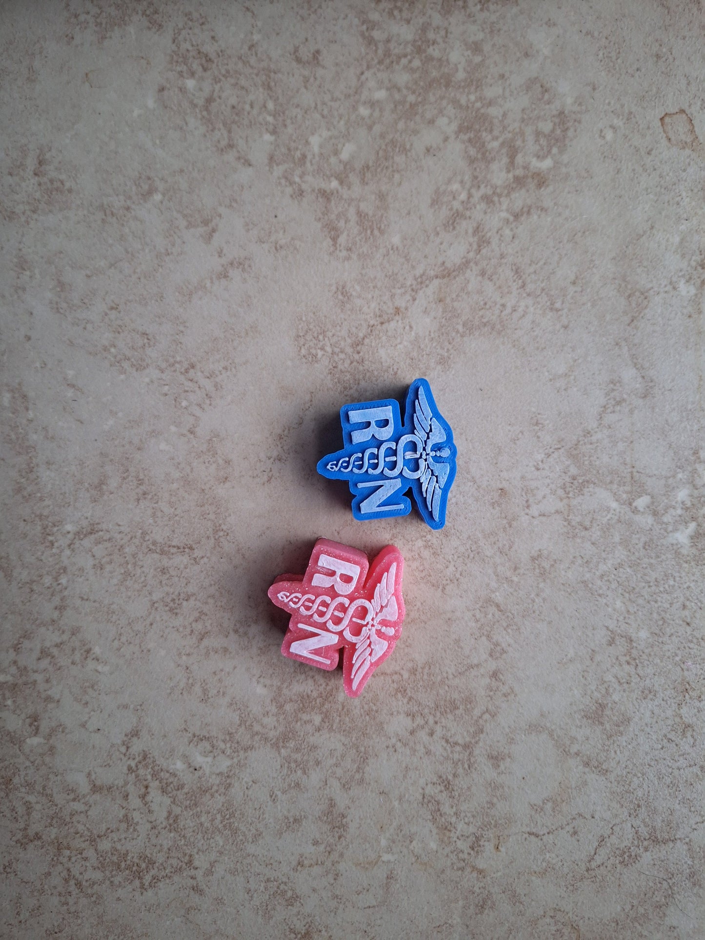 3D printed blue pink nurse straw buddy charm tumbler accessories / tumbler charm straw buddy / RN straw topper charm