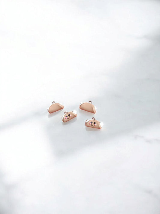 Polymer clay cannoli charms / cute kawaii clay cannoli food charms jewelry stitch marker progress keeper notions