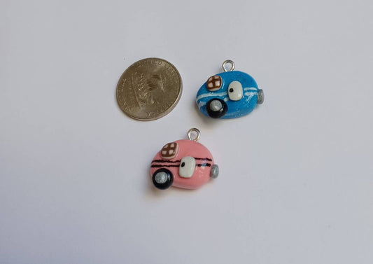 Kawaii camper charms / polymer clay camping charms / kawaii Retro vintage camper charms / kawaii camping jewelry