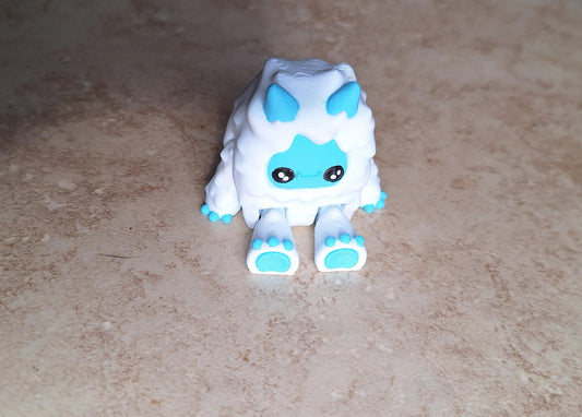 3D articulated printed yeti / 3d printed winter animal / 3d printed snowman yeti holiday christmas figurine knick knack Fidget keychain