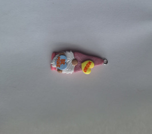 Kawaii heart xoxo be mine gnome charms / polymer clay valentine gnome charms / kawaii valentine holiday charms / valentines day gnome charms