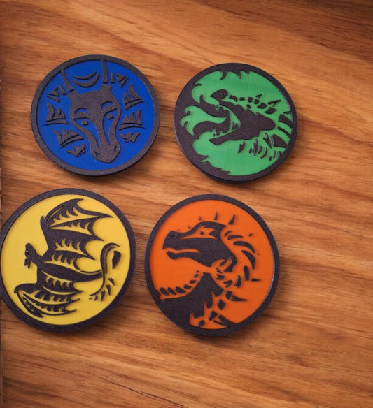 3D printed colorful coaster set and stand holder / dragon paw coaster set / 3d printed dragon animal Home decor