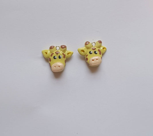 Kawaii giraffe charms / polymer clay giraffe charms / kawaii charms / kawaii animal jewelry
