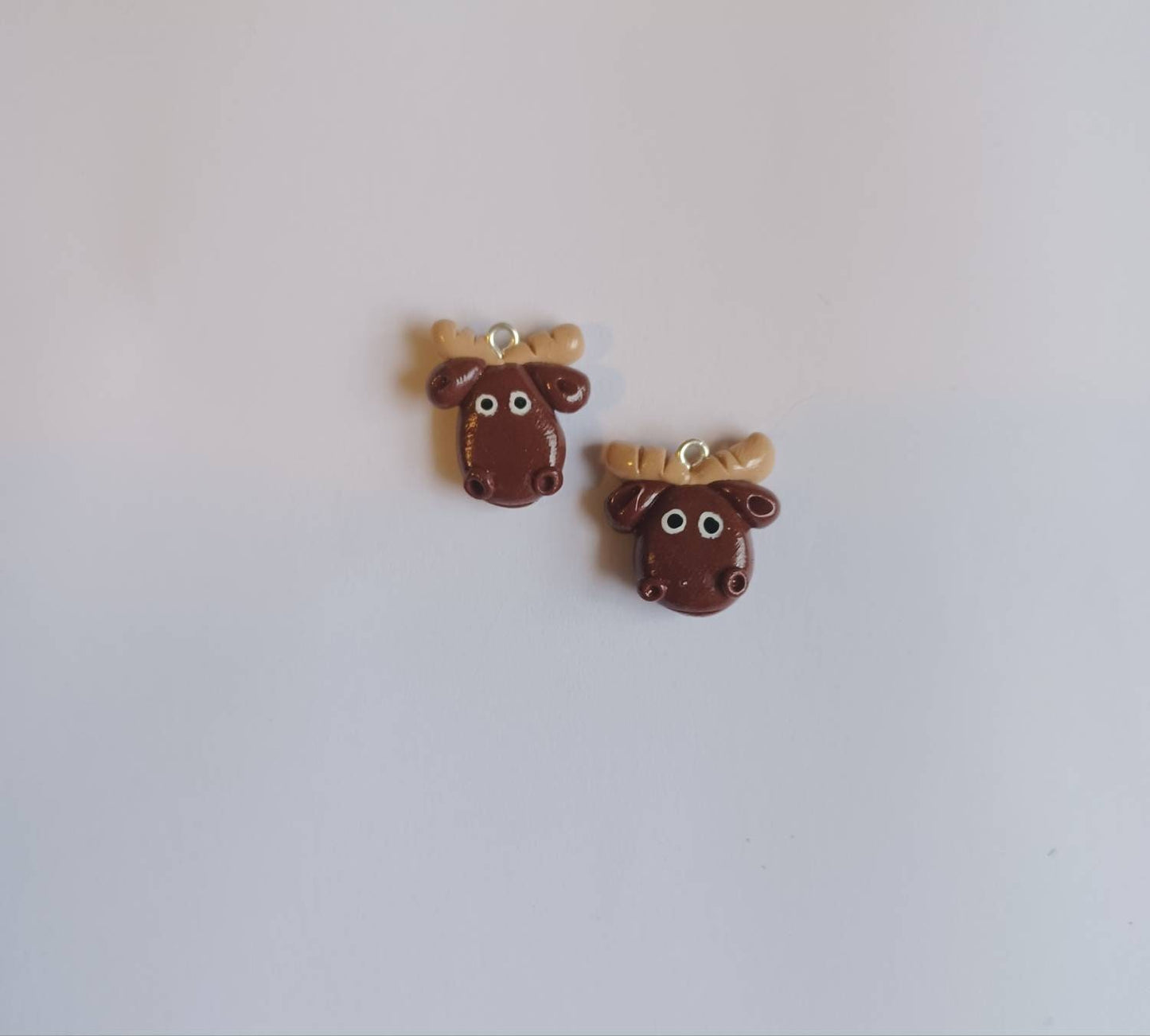 Kawaii moose charms / polymer clay moose charms / kawaii charms / kawaii animal jewelry