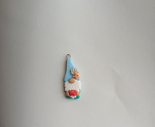 Kawaii nautical beach gnome charms / polymer clay garden gnome charms / crab gnome charms / starfish shell summer gnome charms stitch marker