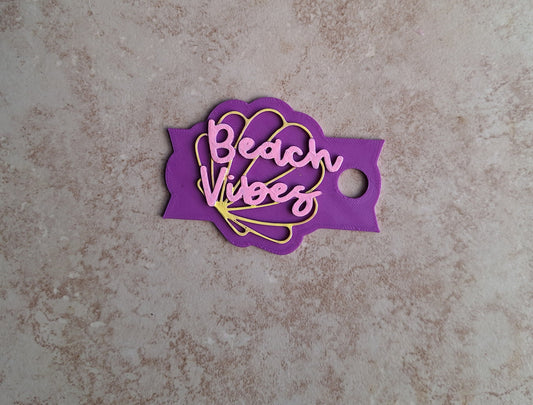 3D printed shell beach straw tag tumbler topper tumbler accessories / beach vibes tumbler topper straw tag / tumbler accessories for stanley