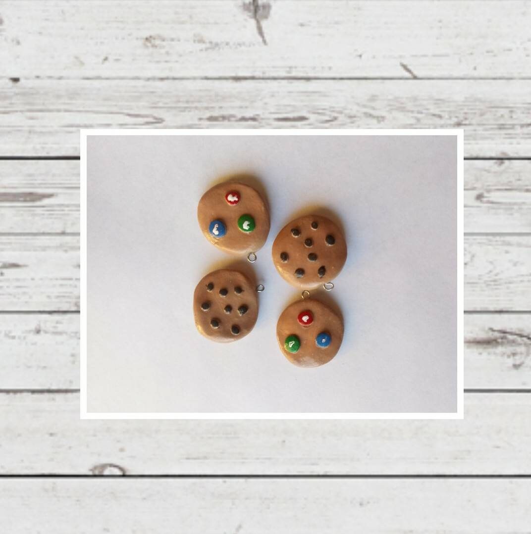 Kawaii cookie charms / polymer clay cookie charms / kawaii food charms / kawaii food jewelry