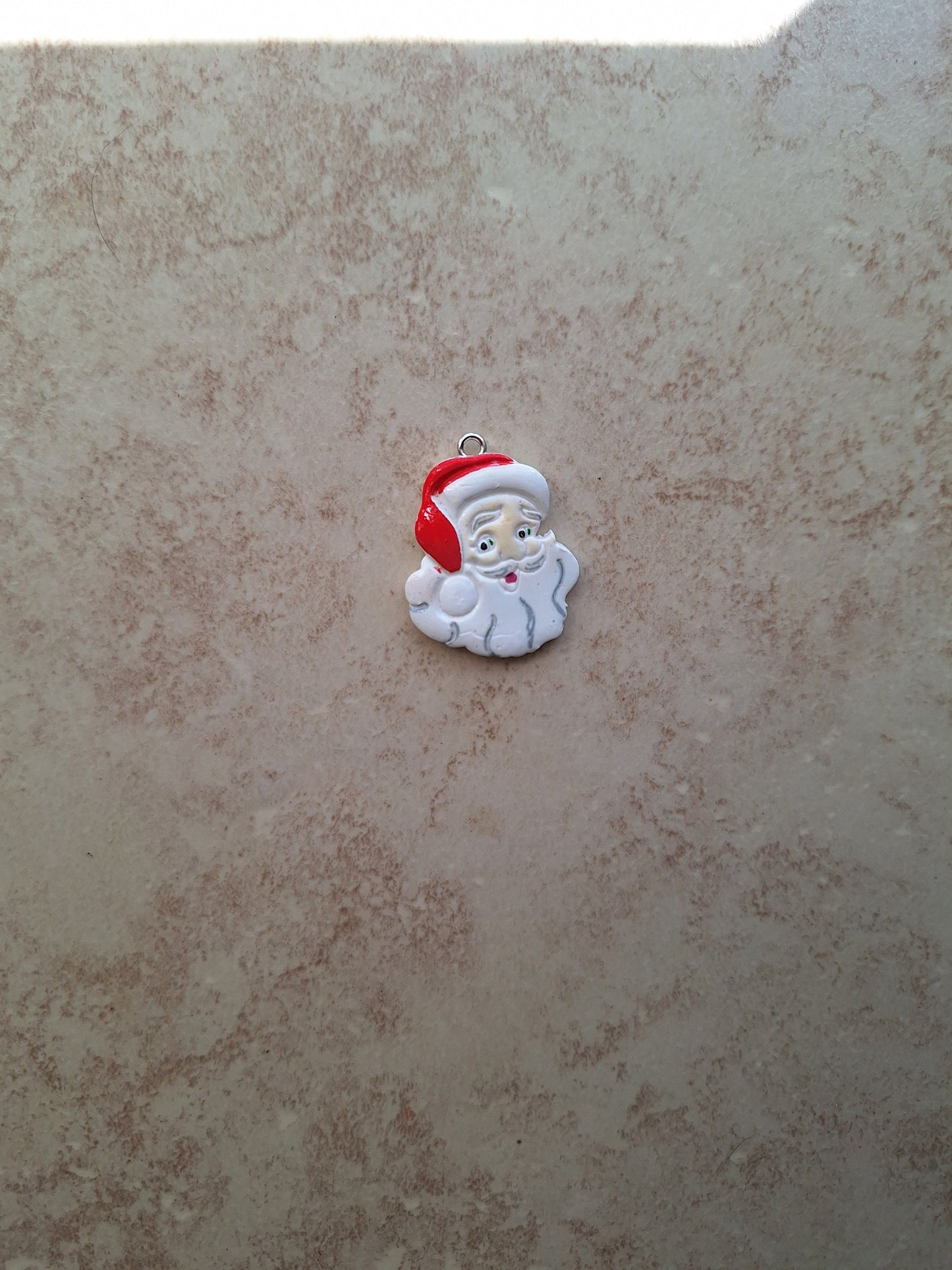 Kawaii Christmas Santa claus charms / polymer clay vintage santa charms / kawaii holiday jewelry charms pendant stitchmarker