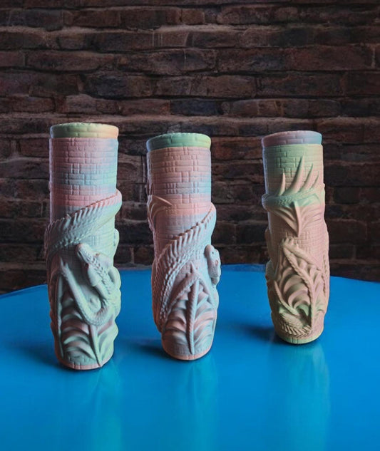 3D printed dragon castle pencil case organizer / dragon pen utensil holder / 3d printed tabletop work supply holder desk accessories