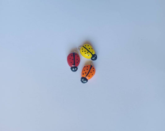 Kawaii ladybug charms / polymer clay charms / kawaii charms / kawaii jewelry / kawaii lady bug insect charms