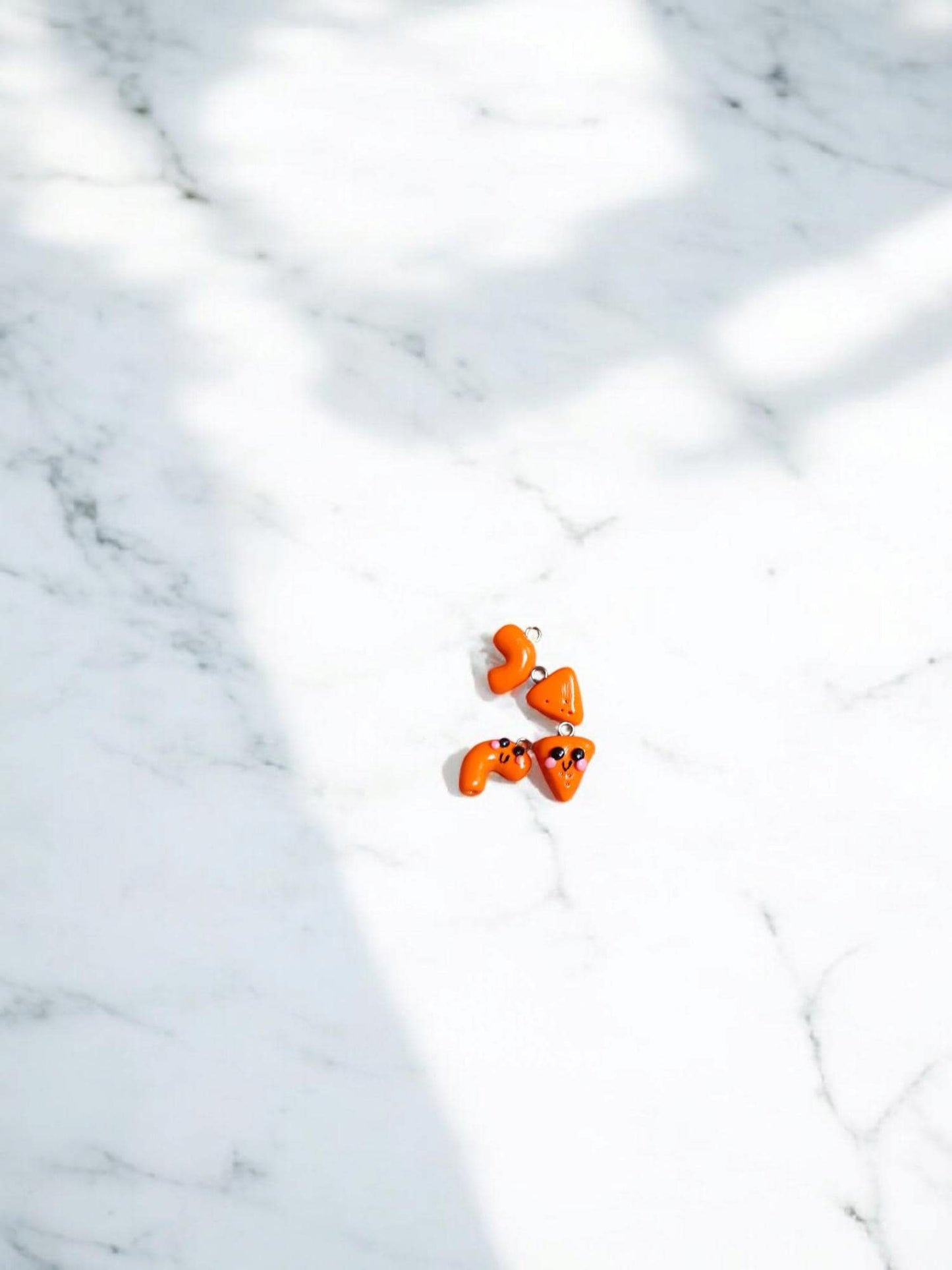 Polymer clay Mac and cheese charm / cute kawaii clay macaroni cheese food charm jewelry stitch marker progress keeper notions