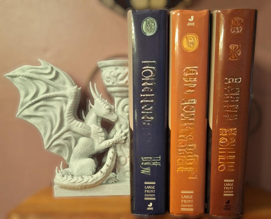 3D printed dragon bookends / dragon pillar book ends / 3d printed dragon Home decor