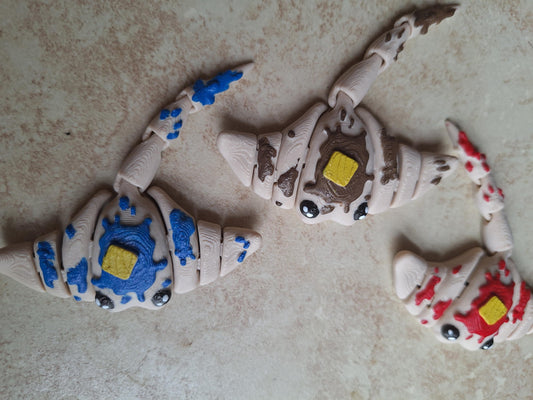 3D articulated breakfast flapjack manta ray stingray / 3d print sting ray animals / strawberry blueberry pancake knick knack Fidget figurine