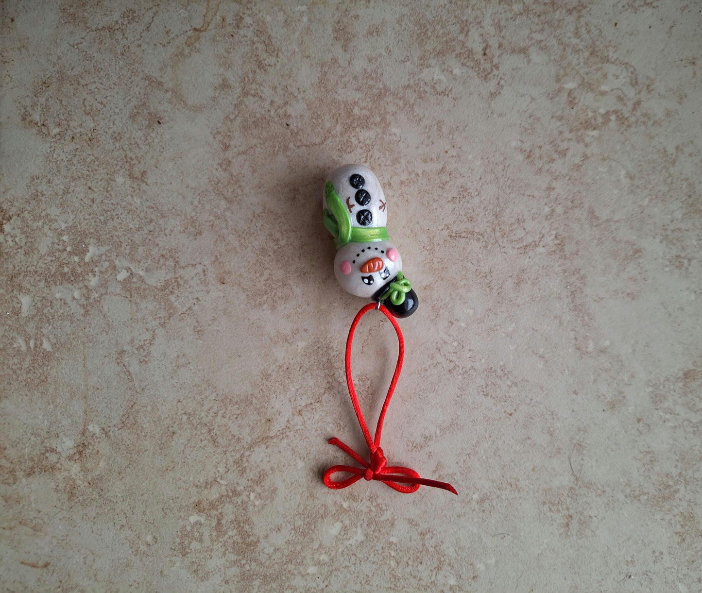 Christmas clay cute snowman ornament / snow man ornament / polymer clay snowman ornament / polymer clay christmas ornament