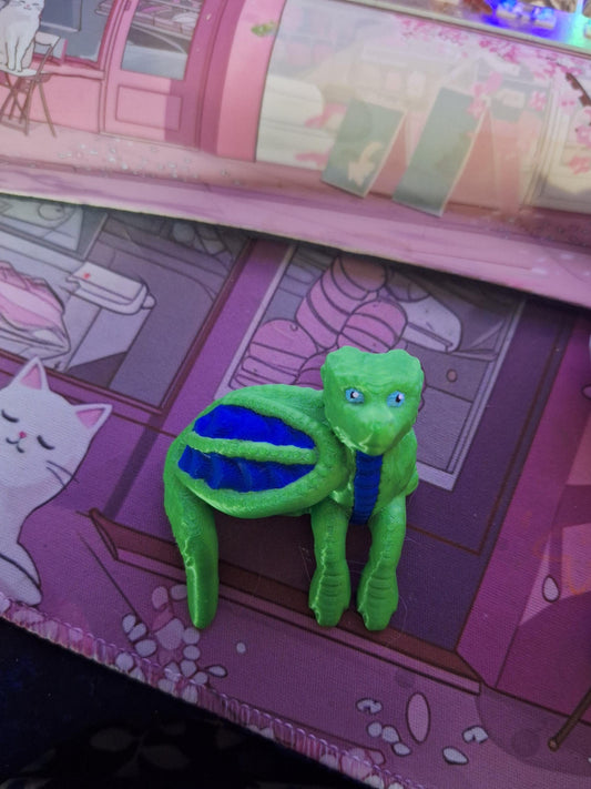3D printed small colorful dragon monitor buddy / 3d cute dragon shelf buddy / 3d printed dragon for monitor