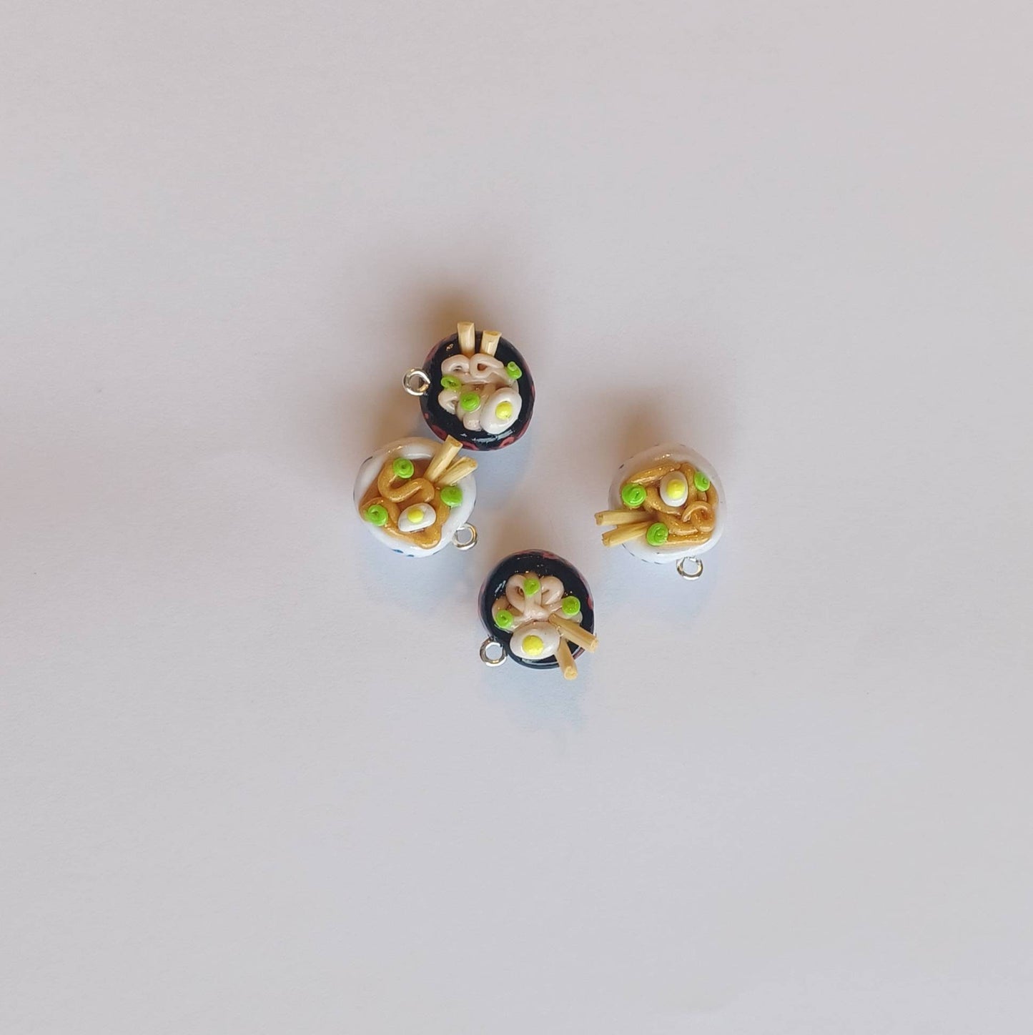 Kawaii ramen bowl charms / polymer clay pho noodle charms / kawaii food charms / kawaii food jewelry soup