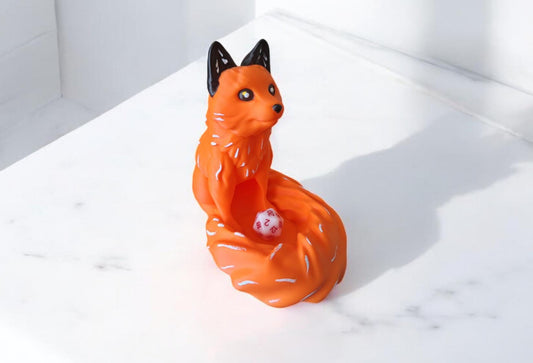 3D printed orange fox dice tower holder / 3d cute fox dice tower / 3d printed d20 dice tower roller