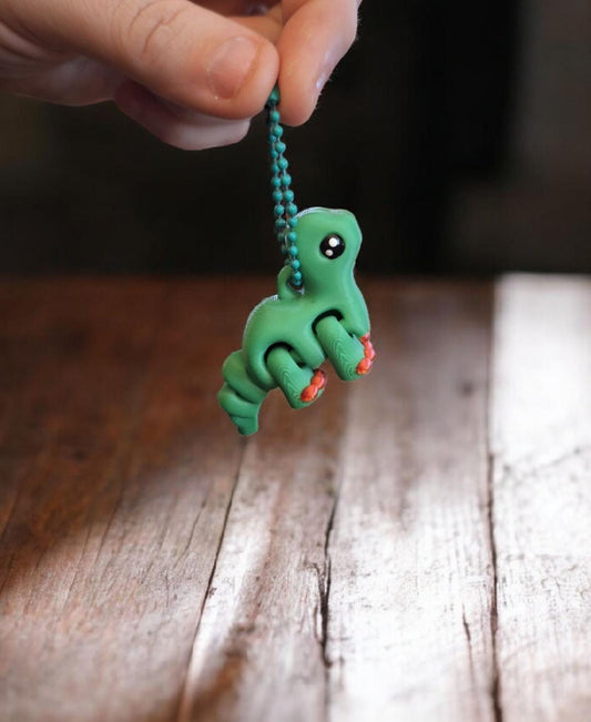 3D articulated cute baby dino / 3d printed dinosaur keychain / 3d printed brontosaurus key chain animals figurine Fidget