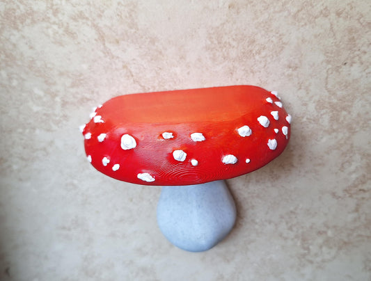 3D printed and painted toadstool mushroom shelf / 3d cottage core display shelf / 3d printed whimsical shelf decor