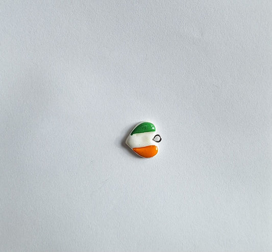 Kawaii st Patrick's day irish charms / polymer clay flag heart love charms / kawaii irish flag luck st pattys day charm stitch marker