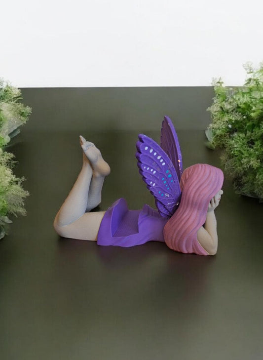 3D printed fairy book display / 3d pixie wing book holder stand display reading fairy book tablet holder accessory craftykid3d design