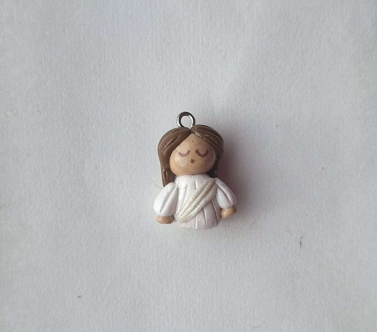 Clay angel Jesus charms / polymer clay Christmas charms / Christian jewelry charms / religious holiday easter Jesus charms stitch marker