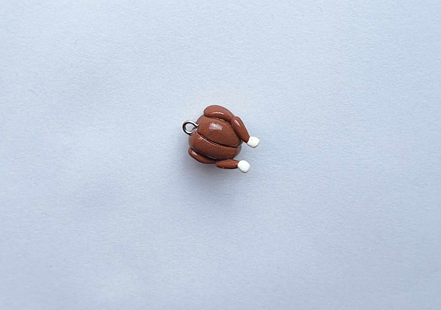 Kawaii roast turkey charms / polymer clay food charms / holiday food clay charms / kawaii clay jewelry / turkey thanksgiving charms