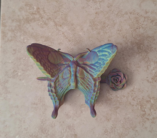 3D printed butterfly hair bun pin / 3d printed butterfly animal hair pin costume cosplay / 3d printed animals figurine knick knack