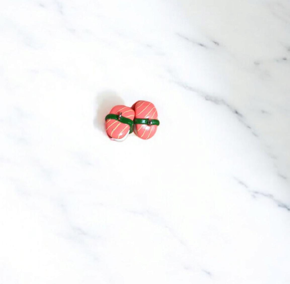 Polymer clay sushi charms / cute kawaii clay sushi food charms jewelry stitch marker progress keeper notions