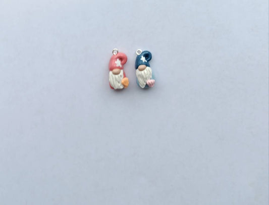 Kawaii beach gnome nautical charms / polymer clay gnome charms / kawaii toadstool charms / gnome charms starfish shell nautical gnome