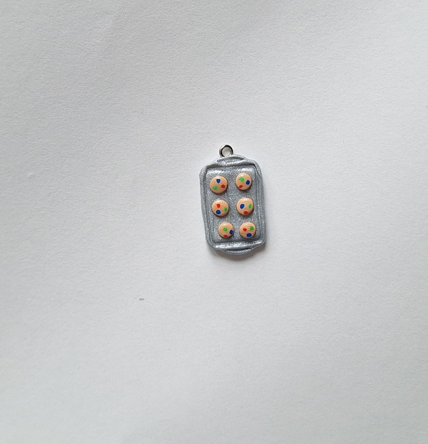 Kawaii chocolate candy cookie baking tray charms / polymer clay cookie charms / kawaii food charms / kawaii food jewelry charm stitch marker