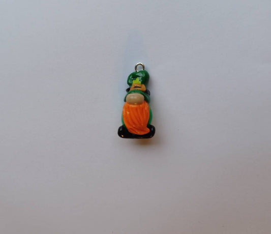 Kawaii leprechaun gnome charms / polymer clay gnome charms / kawaii st Patrick's day holiday charms / st Patty's leprechaun gnome charms