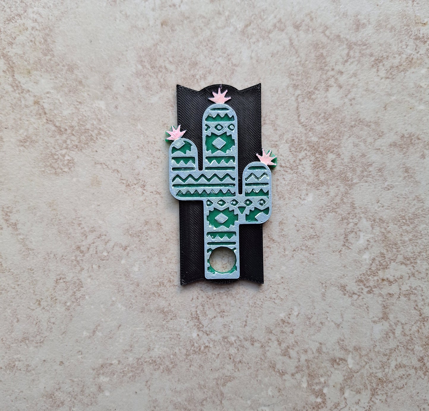 3D printed cactus straw tag tumbler topper tumbler accessories / Aztec pattern tumbler topper straw tag / cactus tumbler accessories