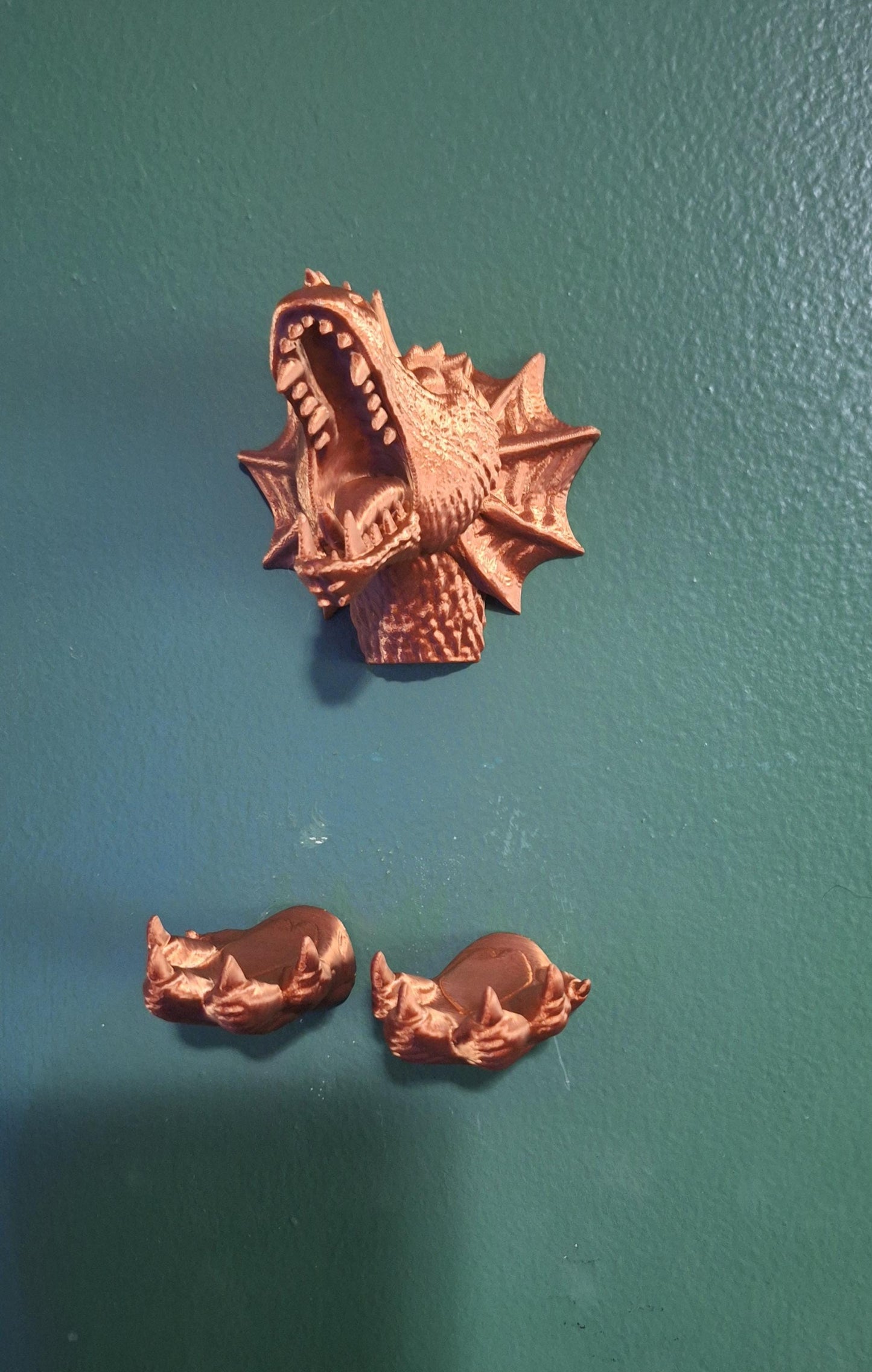 3D printed dragon head key holder organizer / wall mount coat hanger / 3d printed dragon wall Home decor key hook coat rack